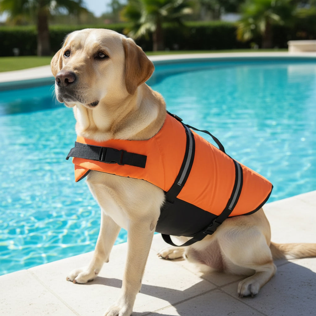 Dog Life Jacket Reflective Adjustable Large Dogs Swimwear Safety Vest Surfing Sailboat Enhanced Buoyancy Pet Lifejackets