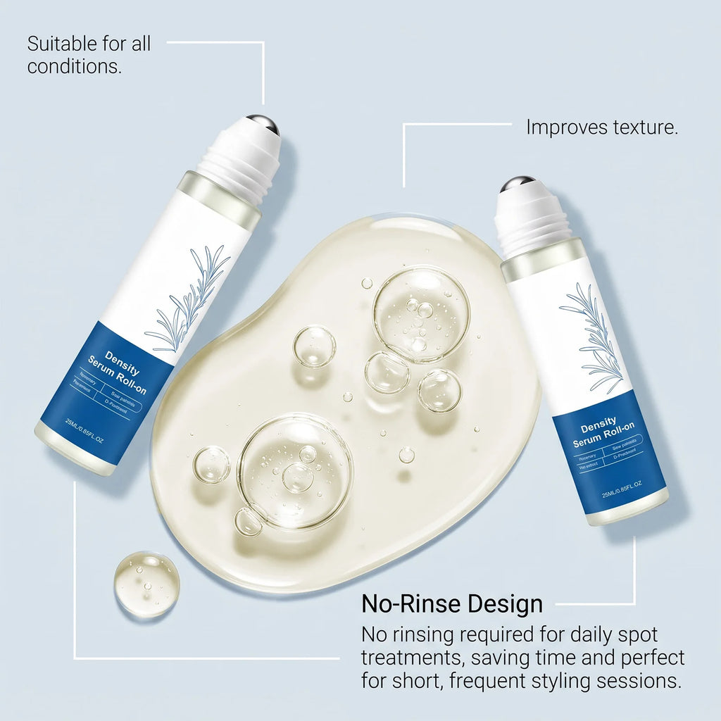 Roll-On Ball Rosemary Hair Care Essence Nourishing Anti-Frizz Hair Serum Long-Lasting Strengthening Scalp Treatment Care Serum