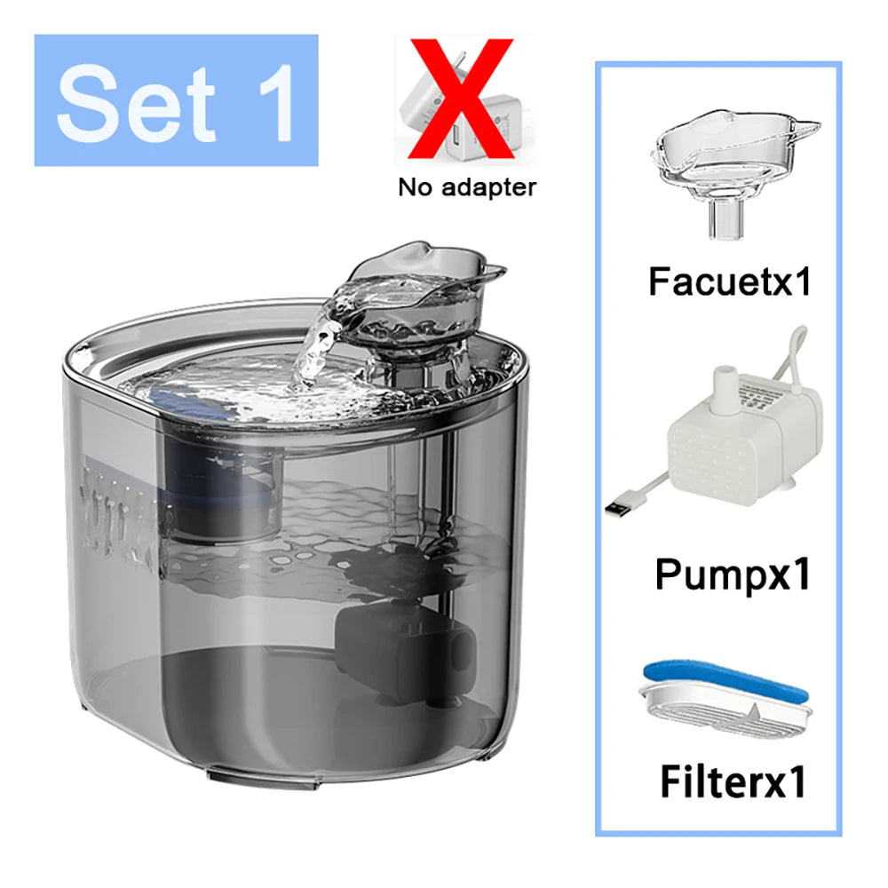 2.2L Intelligent Cat Water Fountain,Pet Water Dispenser with Filter,Dog Drinking Fountain for Cats,Ultra Quiet Water Pump