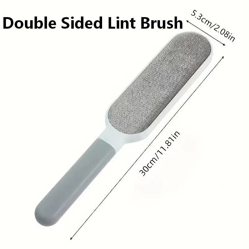 1PC Double-Sided Pet Hair Remover Manual Electrostatic Sticky Lint Brush for Pet Cat, Clothing, Sofa, Furniture, Carpet Cleaning