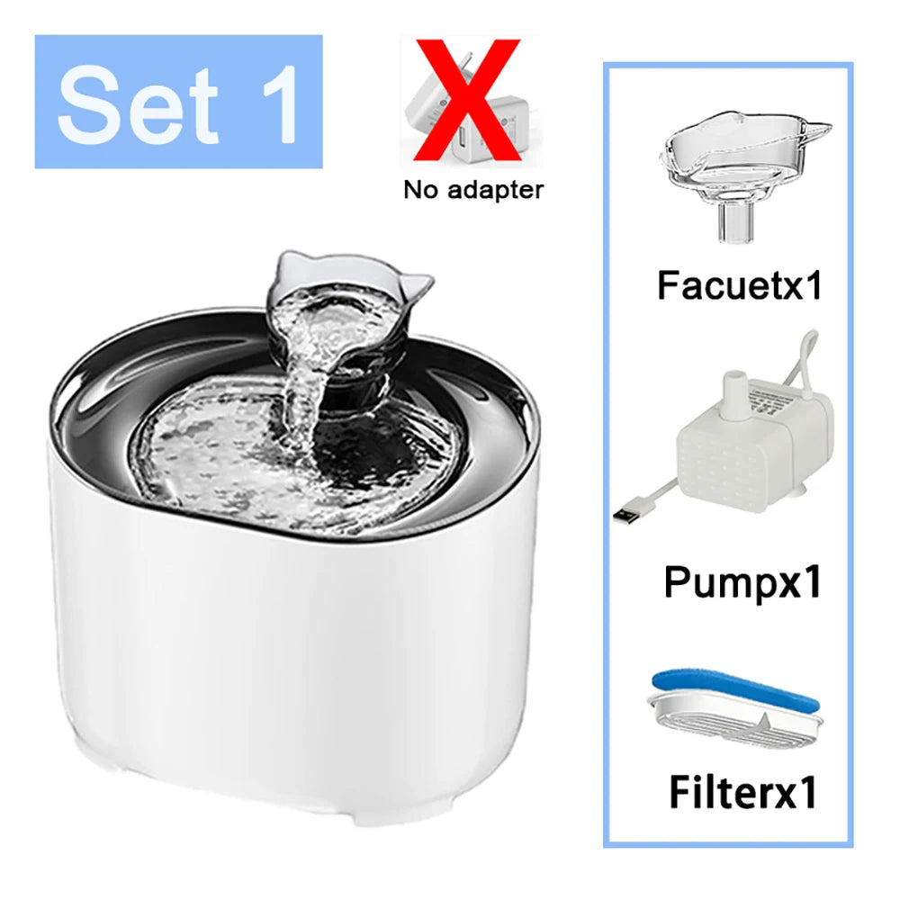 2.2L Intelligent Cat Water Fountain,Pet Water Dispenser with Filter,Dog Drinking Fountain for Cats,Ultra Quiet Water Pump