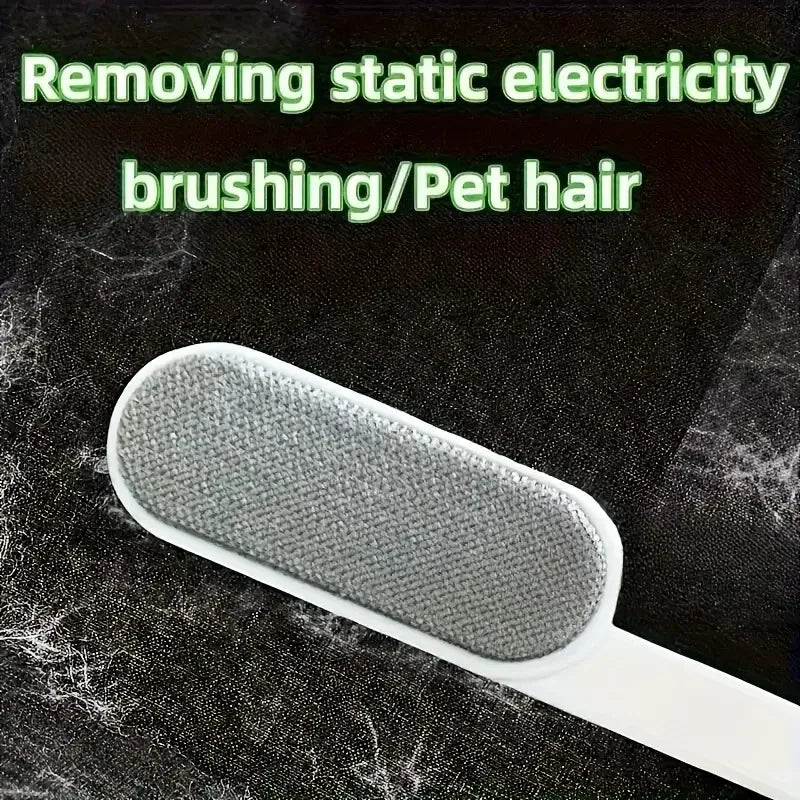 1PC Double-Sided Pet Hair Remover Manual Electrostatic Sticky Lint Brush for Pet Cat, Clothing, Sofa, Furniture, Carpet Cleaning
