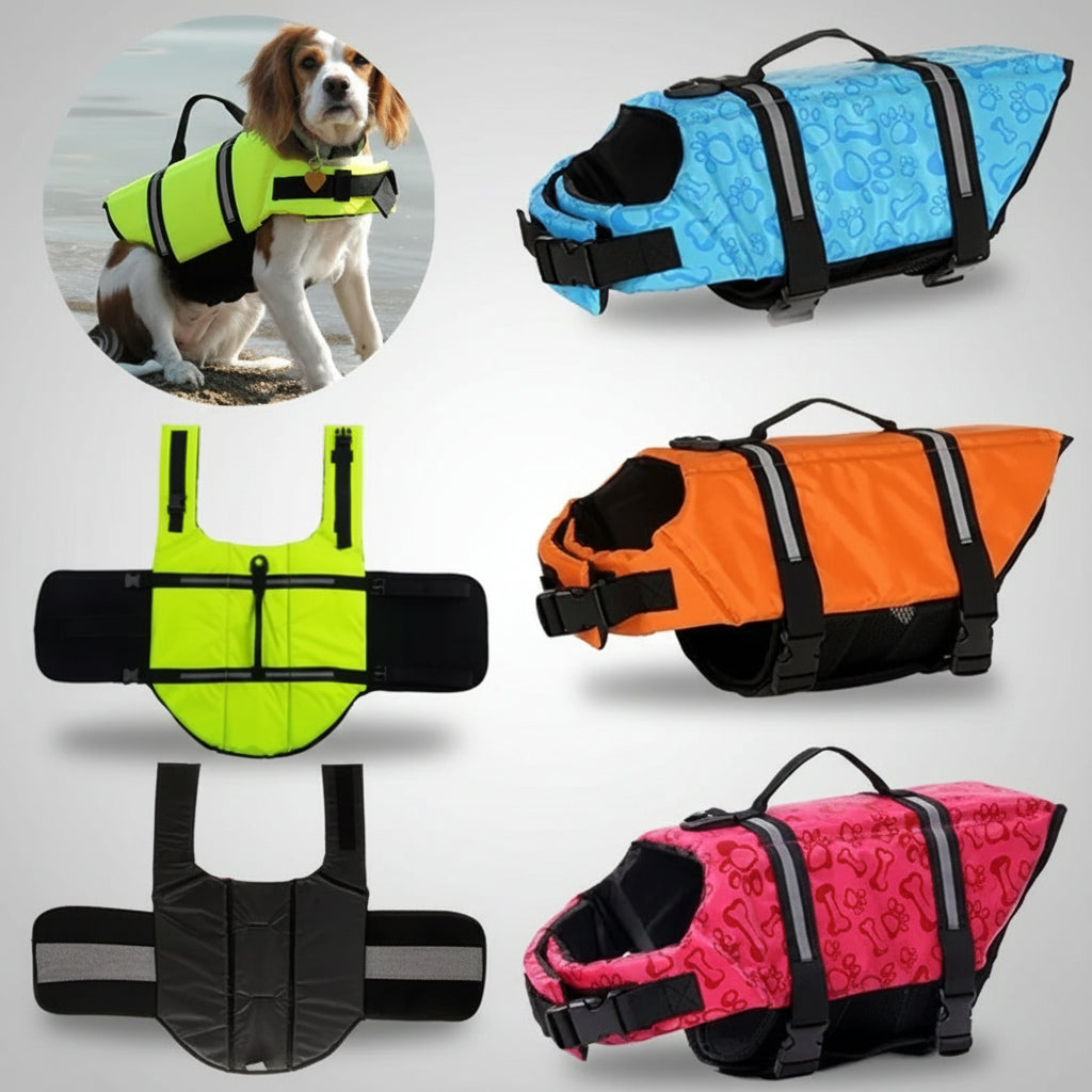 Dog Life Jacket Reflective Adjustable Large Dogs Swimwear Safety Vest Surfing Sailboat Enhanced Buoyancy Pet Lifejackets