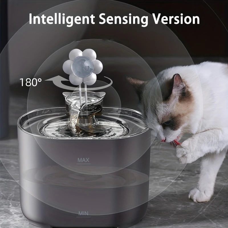 2.2L Intelligent Cat Water Fountain,Pet Water Dispenser with Filter,Dog Drinking Fountain for Cats,Ultra Quiet Water Pump